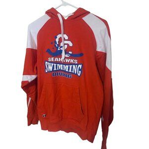Holloway Seahawks orange white and blue swimming diving hoodie size M